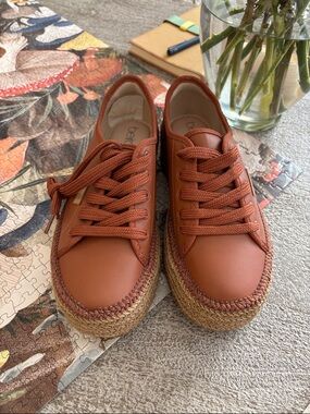 Beira Rio Terracotta Espadrille Sneakers | Platform Casual | Size 5